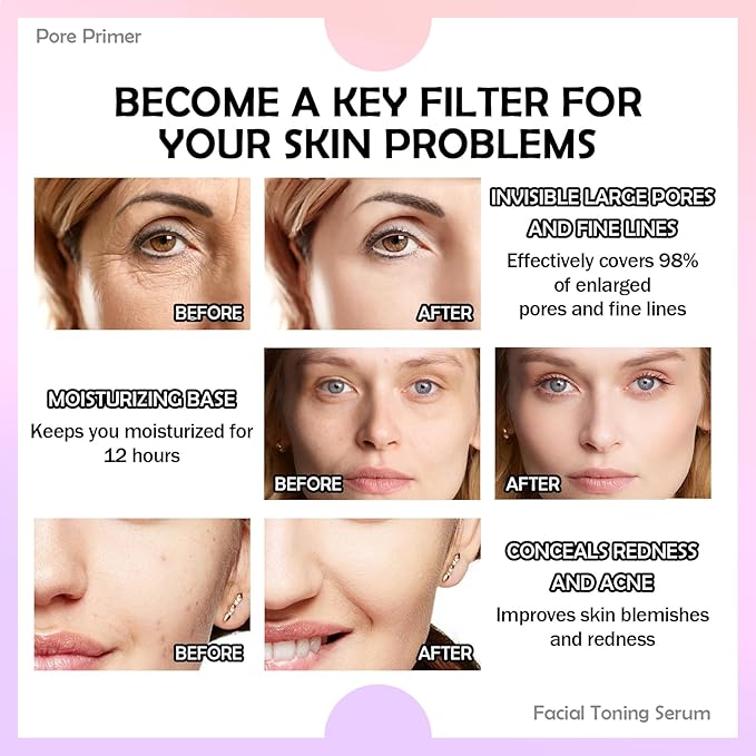 2PCS One Step Color Corrector,Tri-Color Color Correcting Facial Serum,Moisturizing Color Changing Foundation,Oil Control Tinted Moisturizer Isolation Cream for Face Makeup Primer Base-VivaGrace Women