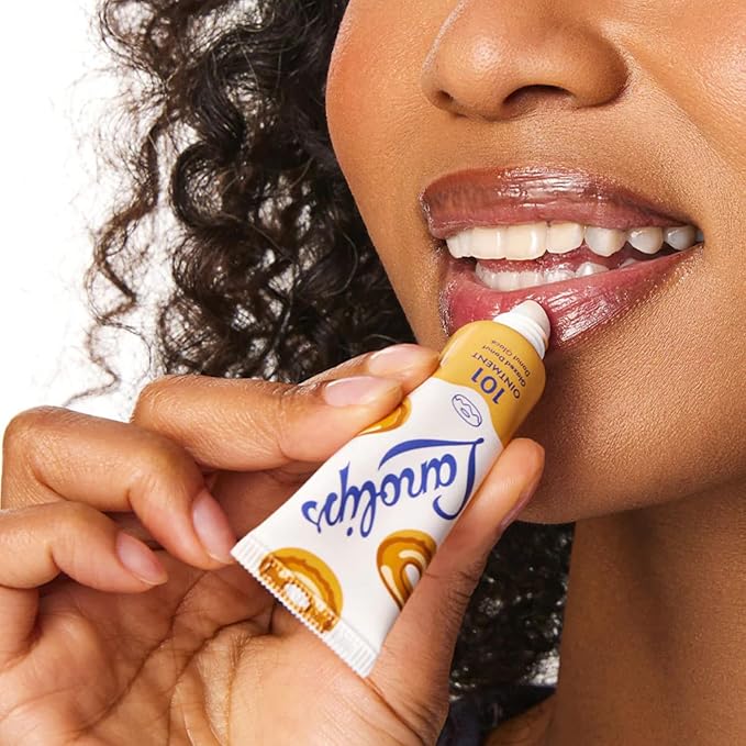 Lanolips 101 Delicious Glazed Donut - Lip Balm with Vitamin E Oil and Lanolin for Lip Hydration - Naturally Flavored Lanolin Lip Balm for Very Dry Lips - Dermatologist Tested (.35 Oz)-VivaGrace Women