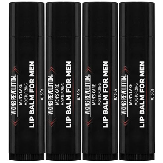 Viking Revolution All Natural Lip Balm - Moisturizer for Dry, Cracked, Chapped Lips (4 Pack)-VivaGrace Women