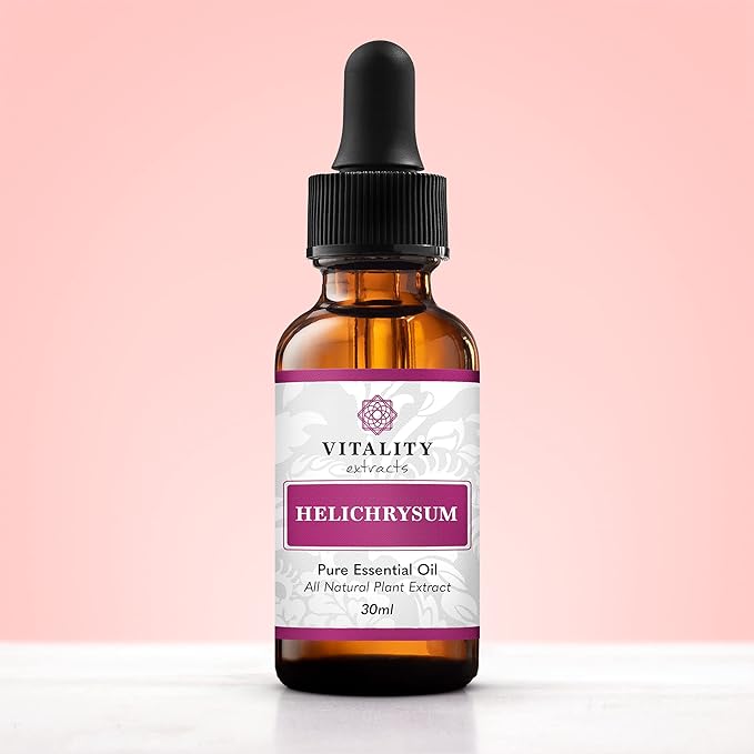 Vitality Extracts Helichrysum Essential Oil - 30ml, Helichrysum Gymnocephalum, Aromatherapy, Skin Care, Happy, Stress Relief, Aches Relief-VivaGrace Women