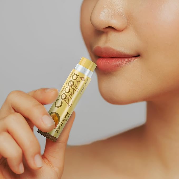 Moisturizing Lip Balm Cocoa Butter Box of 6, Moisturizing Hydrated Lips, Light Yellow, 0.13 Fl Oz, 1-VivaGrace Women