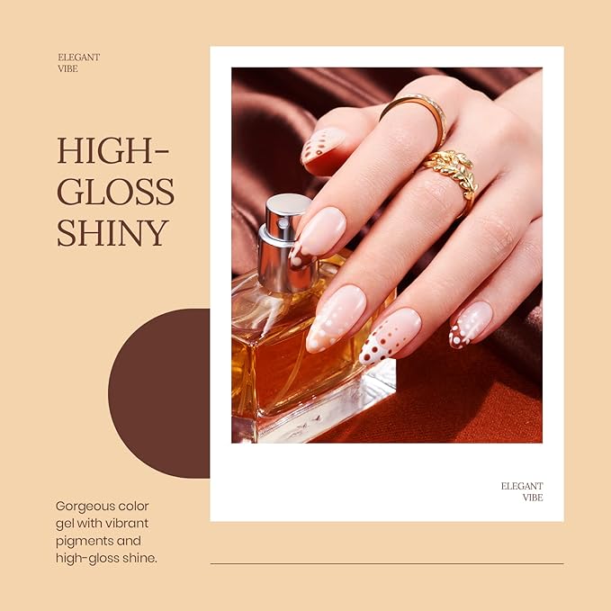 beetles Brown Gel Nail Polish Set Nude Gel Polish Nail Set 6 Colors Sandstorm Collection Peach Brown Natural Manicure Kit Soak Off Uv Led Lamp Needed for Women Gift Diy Home-VivaGrace Women