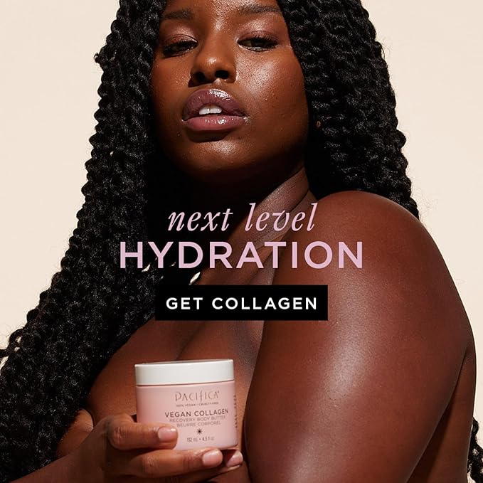 Pacifica Beauty | Vegan Collagen Body Butter | Hydrating, Nourishing, Moisturizer | Long-Lasting Hydration | Cream Lotion for Dry Skin | Light Floral Scent | Paraben Free | Vegan + Cruelty Free-VivaGrace Women