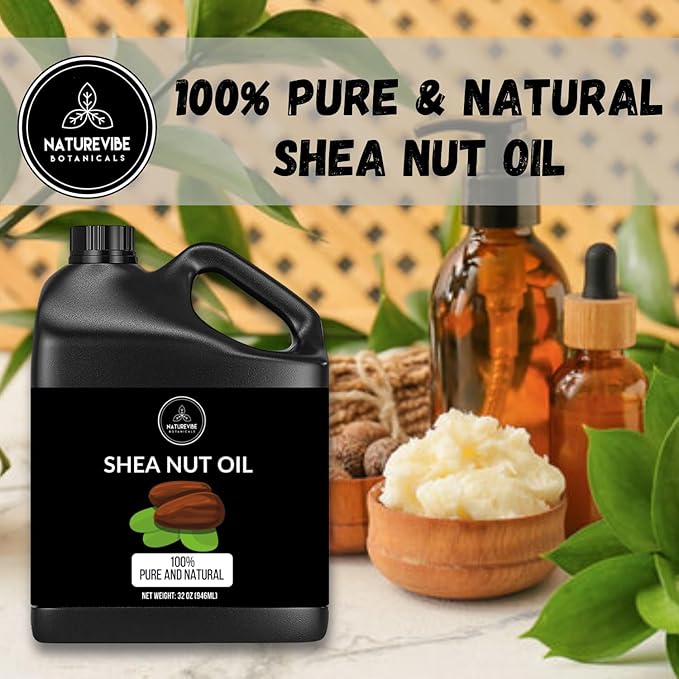 Naturevibe Botanicals Shea Nut Oil 32 Ounces | 100% Pure and Natural | Great for Skin Care and Hair Care-VivaGrace Women