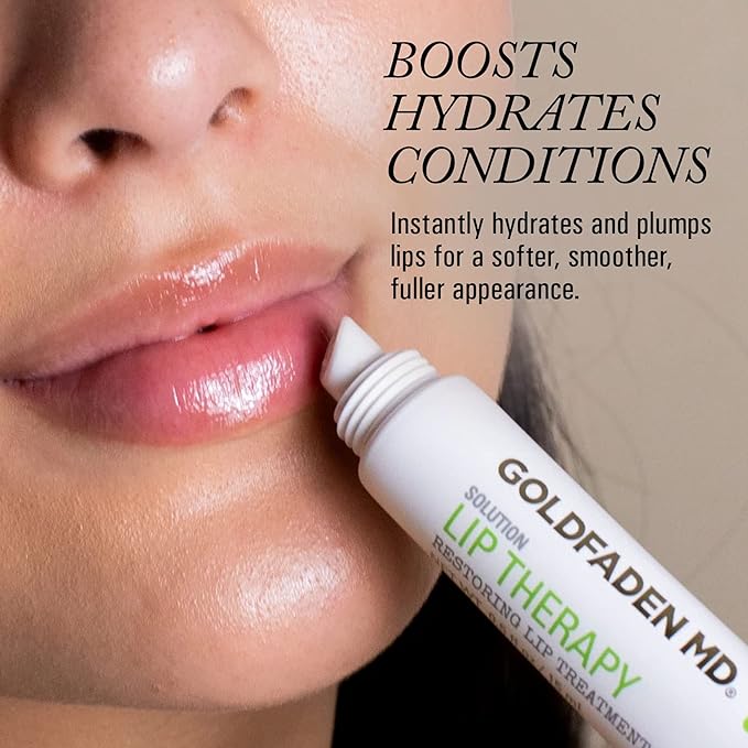 Goldfaden MD Lip Therapy | Restoring Lip Treatment | w/Peptides, Hyaluronic Acid, Fruit Berry Wax, Borage Oil, Rose Hip Oil & Vitamin E | Nourishes, Hydrates & Plumps Appearance 0.5 ﬂ oz / 15 mL-VivaGrace Women