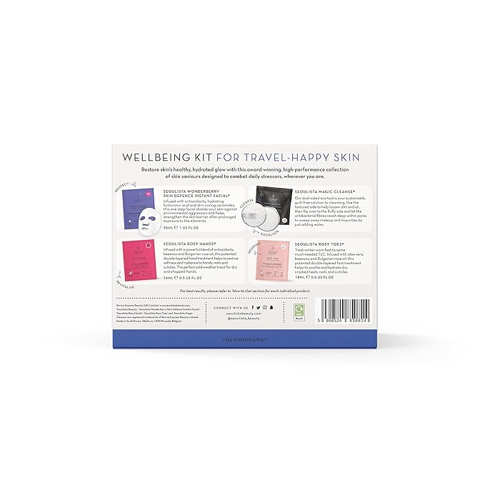 GLOWING AWAY Gifting Bundle | SKIN DEFENCE Sheet Mask | Rosy Toes - Foot Mask Instant Pedciure | Rosy Hands - Hand Mask Instant Manicure| Magic Cleanse™ Eco-friendly Cleansing Tool-VivaGrace Women