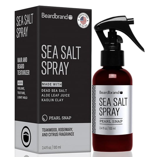 Beardbrand Sea Salt Spray for Men – Hair Texture Spray Adds Instant Volume, For Lightweight Natural Textured Look, Pearl Snap Scent, Achieve Effortless Style & All-Day Hold-VivaGrace Women