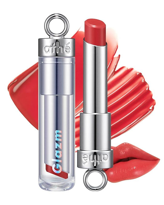 ATHE Glazm Lipbalm Stick - Vegan Glow Korean Lip Balm - Plumping, Volumizing & Highly Pigmented Lipstick - Soft Melting, Buildable Formula - Plant-Derived, Cruelty-Free, 0.12oz. (01 Pic Me)-VivaGrace Women
