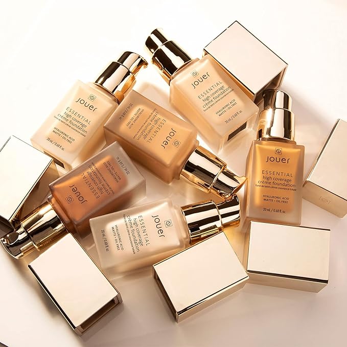 Jouer Essential High Coverage Crème Foundation | Men & Women | Available in 50 Shades for All Skin Tones | Healthy Ingredients | Paraben, Gluten & Cruelty Free | Vegan Friendly-VivaGrace Women
