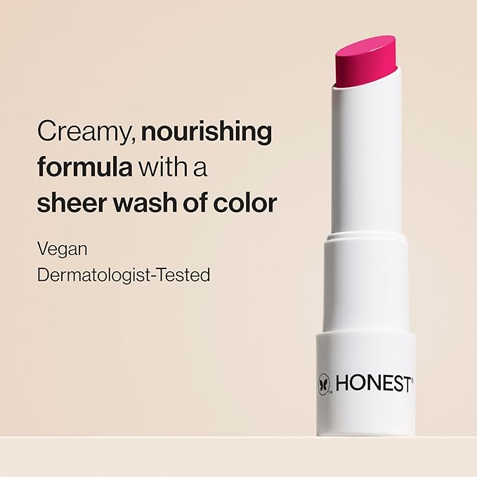Honest Beauty Tinted Lip Balm | Antioxidant-rich Acai Extracts + Avocado Oil | EWG Certified, Vegan, Cruelty Free | Dragon Fruit-VivaGrace Women