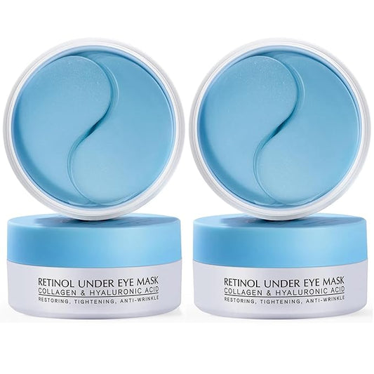 Enaskin Naturals Under Eye Patches for Dark Circles: 60 Pairs Retinol Collagen Eye Gels Mask - Reduce Wrinkles Puffy & Bags - Skin Treatment Pads - Anti Aging Moisturizer For Women (Blue 2 Pack)-VivaGrace Women