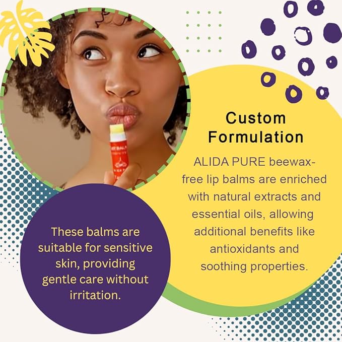 Tangerine Lip Balm, Vegan Lip Balm Set, Beeswax Free, with Avocado Oil, Organic Jojoba Oil, Candelilla Wax, and Vitamin E, Natural Moisturizer For Dry, Chapped, or Cracked Lips, 3 Tube Set-VivaGrace Women