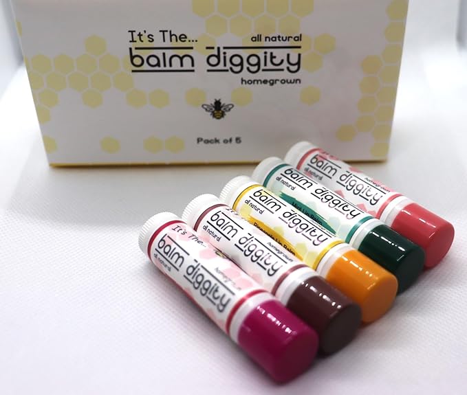 It's The Balm Diggity Beeswax All Natural, Moisturizing, And Nourishing Lip Balm, Made With Only 5 Ingredients, 1 tube, 0.15 ounces (5-PACK)-VivaGrace Women