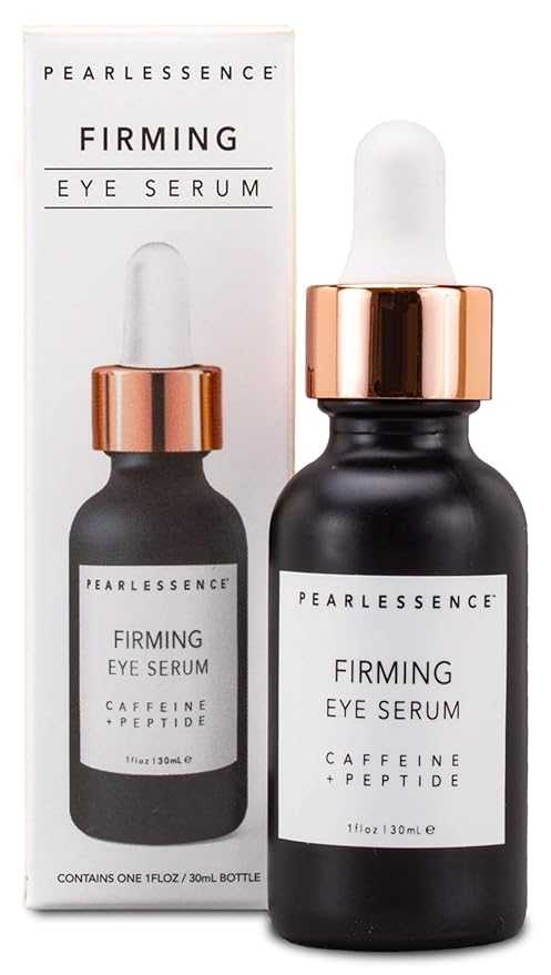 Pearlessence Firming Eye Serum with Caffeine + Peptide – Rejuvenates Puffy Eyes & Reduces Under Eye Bags | Made in USA & Cruelty Free (1oz)-VivaGrace Women