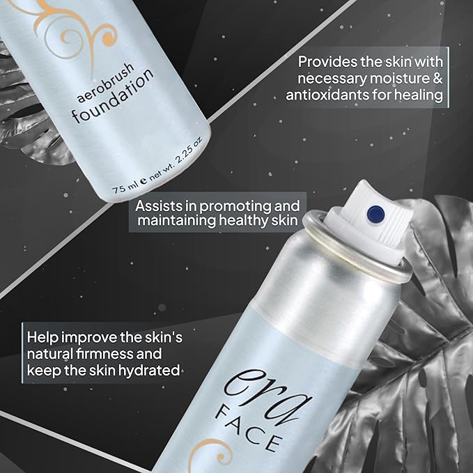 ERA Face spray makeup (R6 Ginger, 2.25 oz) - airbrush foundation, everyday, buildable, professional spray on cosmetics by Era Beauty-VivaGrace Women