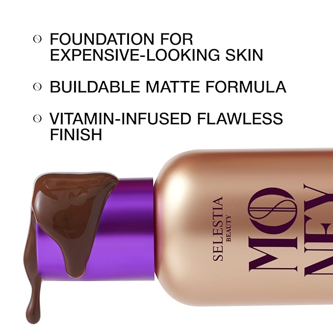 Matte Foundation Money - Long-Lasting Makeup Foundation with Flawless & Buildable Coverage - Liquid Foundation for All Skin Types (Truffle)-VivaGrace Women