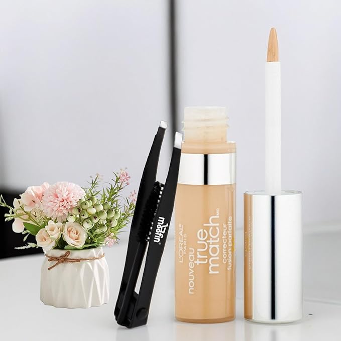 Concealer, Light/Medium Warm [W4-5], Blendable & Buildable Coverage, Bundle With Eyebrow Tweezers, Long-Lasting Radiant Skin, Pack Of 1 (0.17 Oz Each)-VivaGrace Women