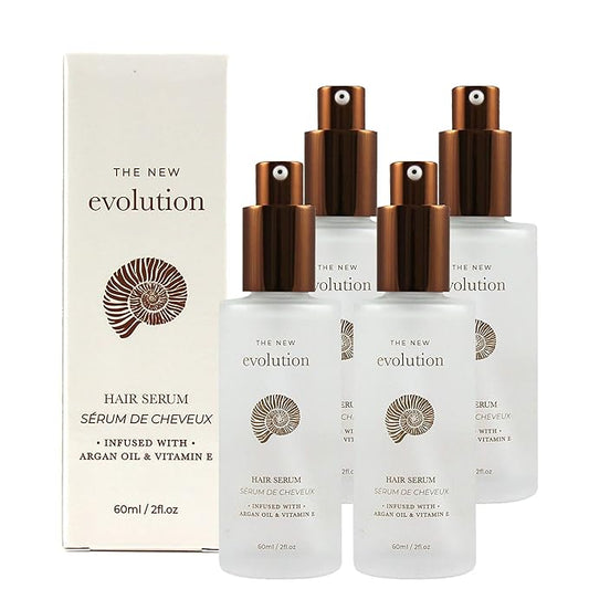 Evolution Argan Oil Serum - Vitamin E Treatment for Softening and Straightening Dry Hair - With Aloe Vera (4 Pack)-VivaGrace Women