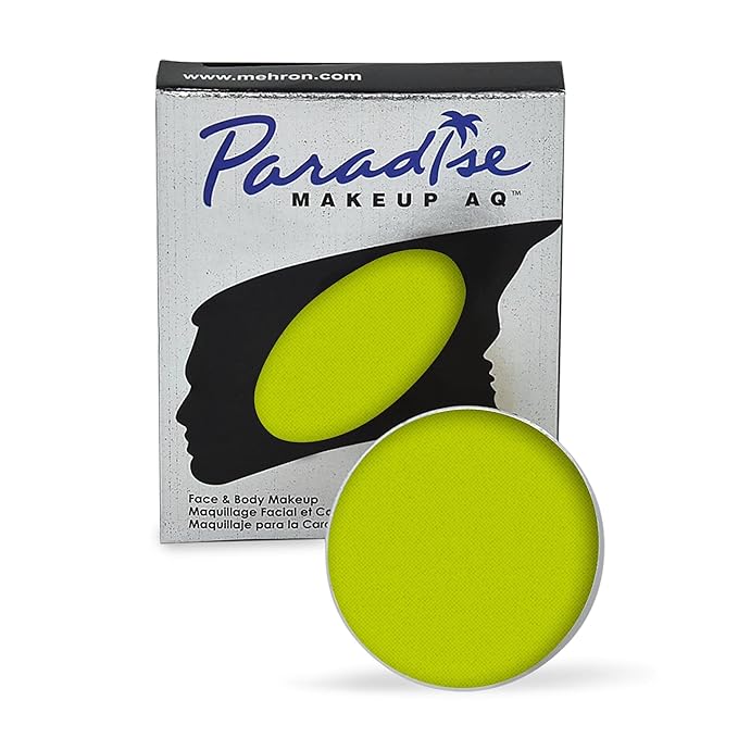Mehron Makeup Paradise Makeup AQ Refill Size | Stage & Screen, Face & Body Painting, Beauty, Cosplay, and Halloween | Water Activated Face Paint, Body Paint, Cosplay Makeup .25 oz (7 ml) (Lime)-VivaGrace Women