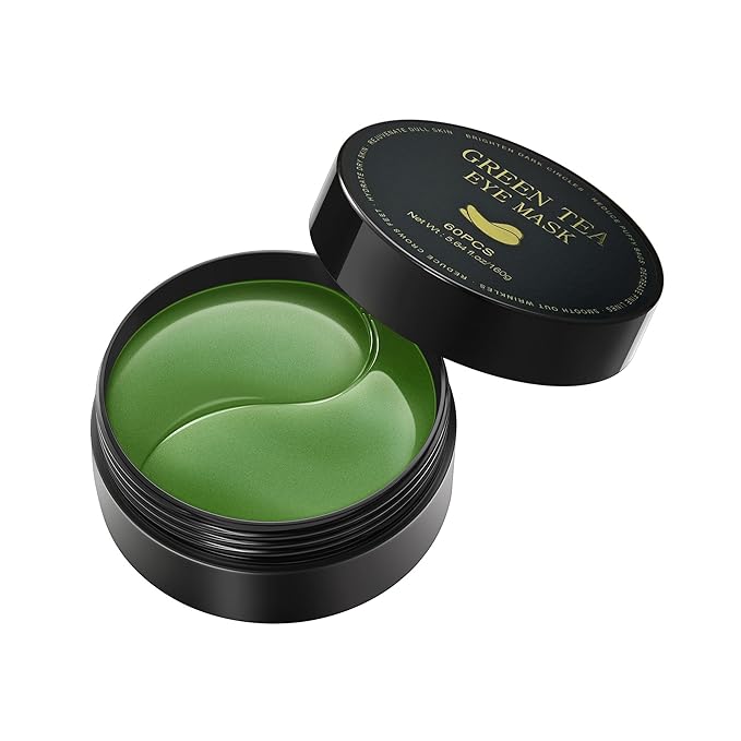 Under Eye Patches, Green Tea, 30 Pairs, Skin Treatment Masks for Dark Circles, Puffiness, Wrinkle, Hydrating Eye Mask, Anti-Ageing, Collagen, Plant Extract-VivaGrace Women