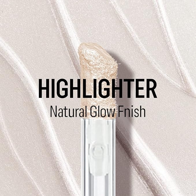 KYDA Liquid Highlighter, Moisturizing Liquid Illuminator for Face & Body, High Glossy Finish, Natural Glow Liquid Luminizer, Silky Creamy, Lightweight Blendable, by Ownest Beauty-#01-VivaGrace Women