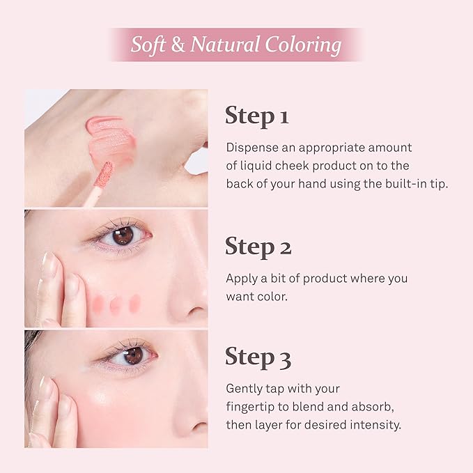 hince Dewy Liquid Cheek 6g Raw Glow Liquid Blush for Cheeks Vegan Dewy Cheek Tint Glass Skin Lightweight Liquid Blush Weightless Watercolor (STRUT RED, LC005)-VivaGrace Women