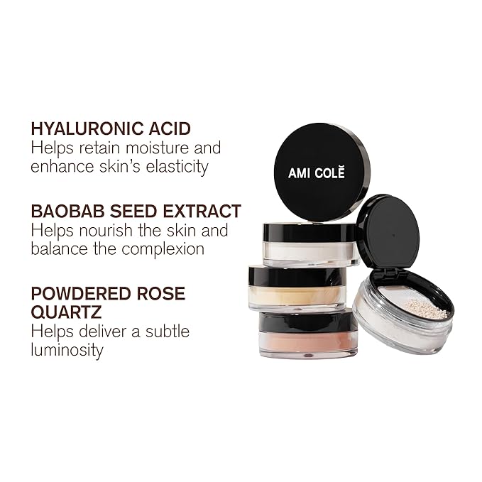 Ami Colé Skin Melt Talc-Free Loose Setting Powder Rich Deep, face powder, makeup, finishing powder, lightweight-VivaGrace Women