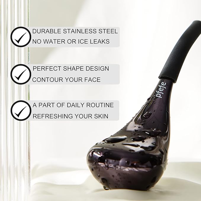 Cryo Sticks for Face, Ice Globes Cryo Globes for Facials, Esthetician Supplies Gifts, Unbreakable Stainless Steel Ice Roller Cooling Spa Balls with Storage Case-VivaGrace Women