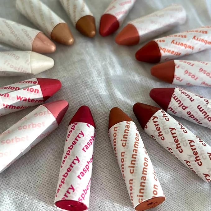 Axiology Multi Stick Crayons For Eyes, Lips, Cheeks Balmies Duo Gift Set Creamy Buildable Lightweight Moisturizing Blush Face Sticks Contour & Highlight All Day Wear Face Makeup (Nude Plum & Rosé)-VivaGrace Women