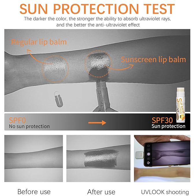 Spf 30 Lip Balm, 3Pcs Sunscreen Lip Balm, Lip Balm With Spf, Flavored Lip Balm, Vitamin E Lip Balm Set, Aloe Vera Hydrating Lip Balm for Women Gilrs-VivaGrace Women