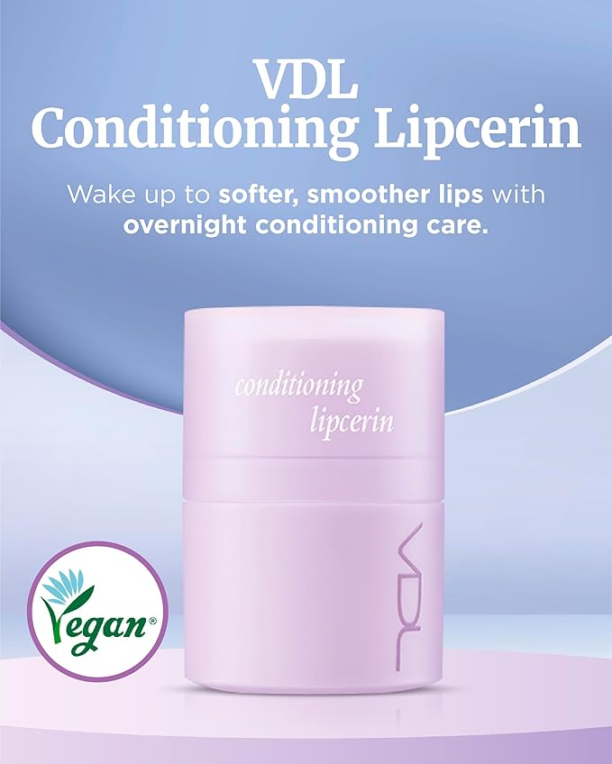 VDL Herbal Lipcerin (0.5fl oz) - Bergamot, Mallow Leaf, Sage. Long Term Moisturizing, Plumping, Conditioning Lip Gloss Balm. Korean Skin Care Sleeping Mask for Dry, Chapped Lips.-VivaGrace Women