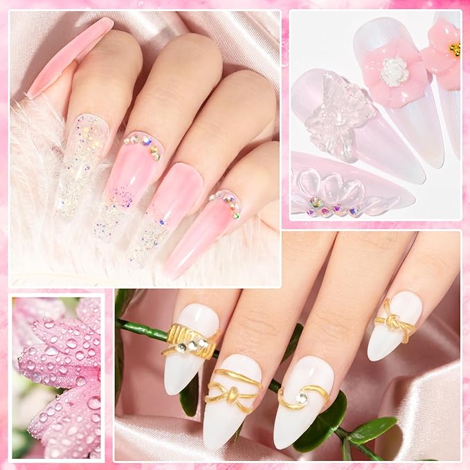 MIZHSE Non-Sticky Solid Builder Gel For Nails, 30g Clear and Pink Sculpting Building Carving Modeling Hard Gel for Nail Strengthen Nail Extension 3D Nail Art for Soak Off Manicure Kit DIY Home Gift-VivaGrace Women