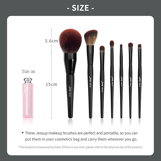 Jessup Full Makeup Brushes Set 13pcs, Professional Vegan Foundation Powder Contour Blush Highlight Eyeshadow Blending Concealer Spoolie EyeLiner Brush, Phantom Black T300-VivaGrace Women