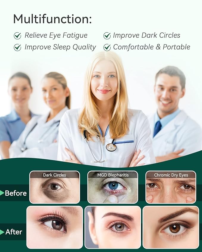 ProCIV 30 Packs Unscented Steam Eye Mask for Dry Eye, Self Heating Moist Heated Eye Mask for Dark Circles and Puffiness Disposable Warming Eye Mask for Soothing Headache Relieve Eye Fatigue Sleep Mask-VivaGrace Women