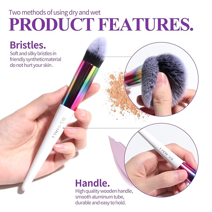 BS-MALL Makeup Brushes Makeup Tools Kit Premium Synthetic Powder Foundation Contour Concealers Lip Brushes Set 18 Pcs-VivaGrace Women
