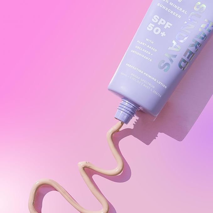Naked Sundays SPF 50 Daily Facial Moisturizer, All-in-one Mineral Sunscreen, Face Lotion, Makeup Primer with Broad Spectrum UVA/UVB + Zinc Oxide, 50ml-VivaGrace Women