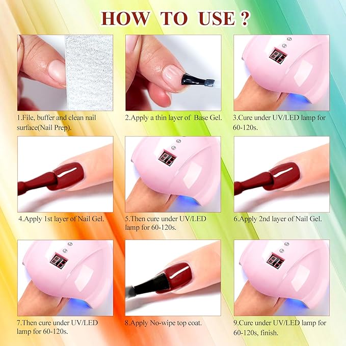 MEET ACROSS 12pcs Gel Nail Polish Set,Soak Off UV LED Lamp Gel Nail Polish Kit,Fashion Shimmer Nail Art Design Gifts for Women Manicure Salon (metalized)
