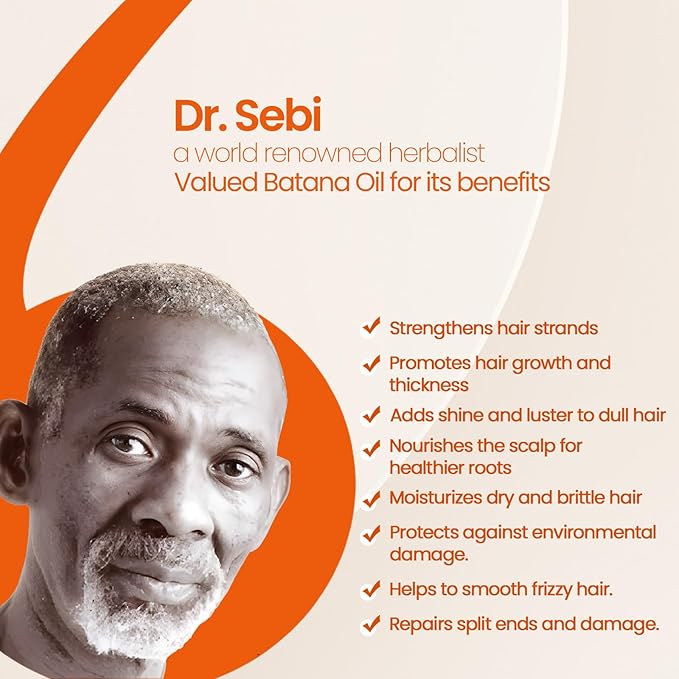 Batana Oil-Hair Growth Oil-4 Fl Oz-Glass Bottle-Cold Pressed-100% Raw-Dr Sebi Recommended-Essential Nutrients-For Women & Men-VivaGrace Women