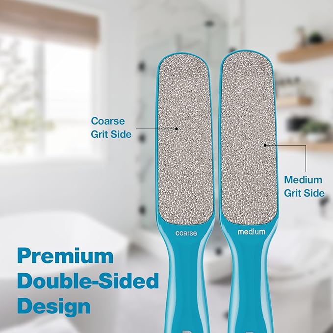 Probelle Double Sided Multidirectional Nickel Foot File Callus Remover - Immediately Reduces calluses and Corns to Powder for Instant Results, Safe Tool (Blue)-VivaGrace Women