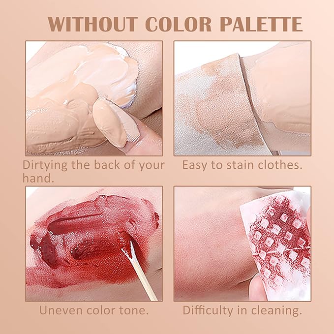 DAGEDA Stainless Steel Makeup Spatula Set, Makeup Mixing Palette Make up Spatula Tool, Foundation Spatula Makeup Foundation Mixing Pigment Palette, Cosmetic Spatula Foundation Palette Make up Tool-VivaGrace Women