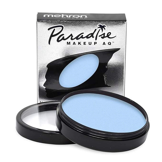Mehron Makeup Paradise Makeup AQ Pro Size | Stage & Screen Performance, Face & Body Painting, Beauty, Cosplay, and Halloween | Water Activated Face Paint, Body Paint 1.4 oz (40 g) - Pastel Blue-VivaGrace Women