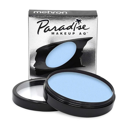 Mehron Makeup Paradise Makeup AQ Pro Size | Stage & Screen Performance, Face & Body Painting, Beauty, Cosplay, and Halloween | Water Activated Face Paint, Body Paint 1.4 oz (40 g) - Pastel Blue-VivaGrace Women