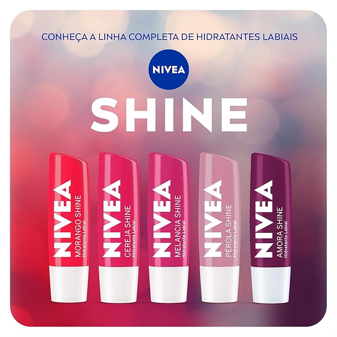 NIVEA Cherry Shine Lip Moisturizer Deep Hydration 4, 8g, Nivea, Cherry-VivaGrace Women