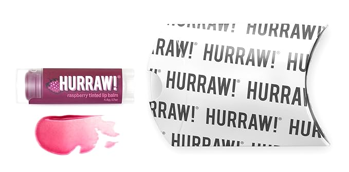 Hurraw! Raspberry Tinted Lip Balm: (Sheer Berry Tint) Organic, Certified Vegan, Cruelty and Gluten Free. Non-GMO, 100% Natural Ingredients. Bee, Shea, Soy and Palm Free. Made in USA-VivaGrace Women