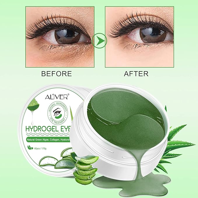 Under Eye Patches -30 Pairs, Collagen Eye Mask for Dark Circles, Puffy Eyes, Wrinkles Treatment, Aloe Eye Bags with Hyaluronic Acid and Collagen, Moisturizing & Anti-Aging-VivaGrace Women