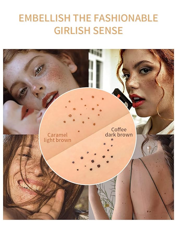 Lifelike Freckle Pen - 2 Colors (Light Brown & Dark Brown), Waterproof, Quick Dry, Soft Dot, Natural, Magic Fake Freckles Makeup Pen-VivaGrace Women