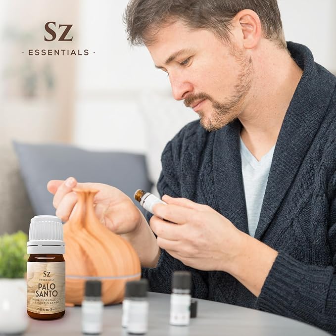 Palo Santo Essential Oil – 100% Pure – Ethically Sourced from Peru – Sacred Oil for Ritual Use, Spiritual Cleansing & Energy Clearing – Bursera graveolens – Vegan – 0.17 fl oz (5mL)-VivaGrace Women