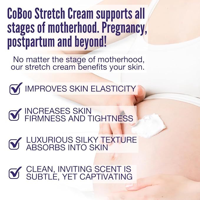 Silky Stretch Cream | Stretch Mark Cream for Pregnancy | Postpartum Essentials for Skincare | Helps Reduce Stretch Marks-VivaGrace Women