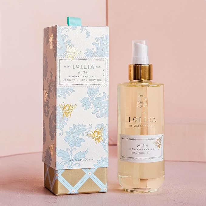 LOLLIA Wish Dry Body Oil, 6.8 Fl. Oz. – Sugared Pastille – Women’s, Scented, Moisturizing, Dry Body Oil for Women, For All Skin Types-VivaGrace Women