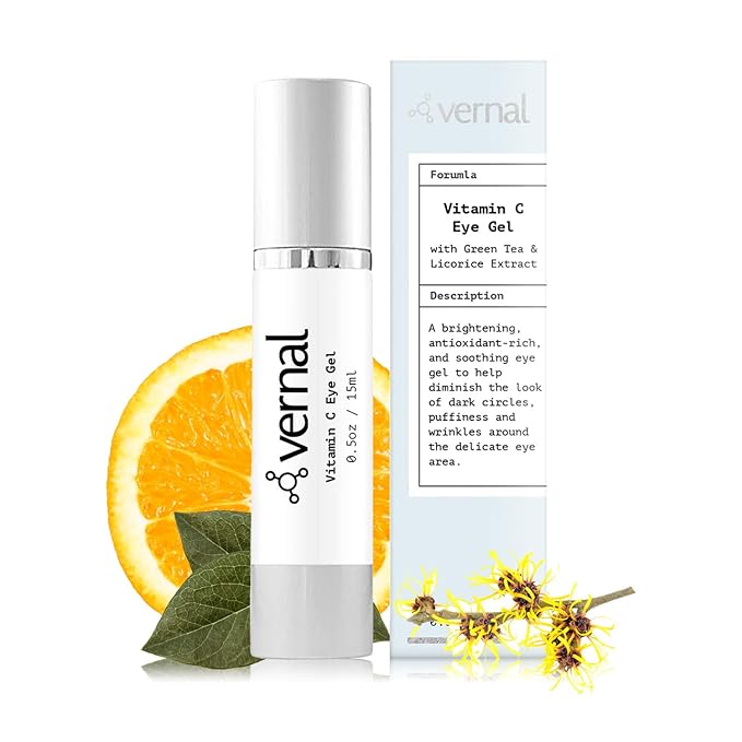 Vernal Anti Wrinkle Eye Cream - Vitamin C and Hyaluronic Acid Infused Collagen Eye Cream, Dark Circle Depuffing Eye Bag Cream for Dark Circles, Puffiness, Under Eye Bags, Crows Feet & Fine Lines-VivaGrace Women